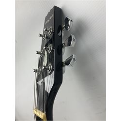 Aria Les Paul style electric guitar, no.037704CH L102cm; with amplifier, soft carrying case and stand; together with various guitar songbooks etc