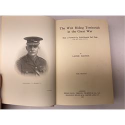 Magnus Laurie: The West Riding Territorials in the Great War. 1920: German Haus Neuerburg cigarette card album entitled Der Bunte Rock depicting 19th century military uniforms; French Chocolat Aiglon trade card album including some military costumes; and a cigarette card album, some of military interest (4)
