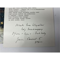 Helen Bradley signed presentation book; quantity of letters and cards from the Pope John Paul II 1970s-1990s; and two Elvis items