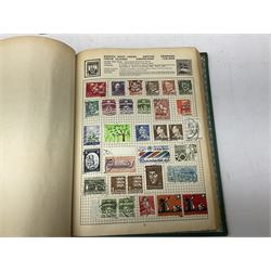 Stamps, coins and banknotes, including six Queen Elizabeth II The States of Jersey one pound notes, two Central Bank of Cyprus one pound notes, pre-Euro coinage, Churchill commemorative crown, USA coins etc, Argentina, Australia, Belgium, small number of China, GB, Hungary and other world stamps in two albums
