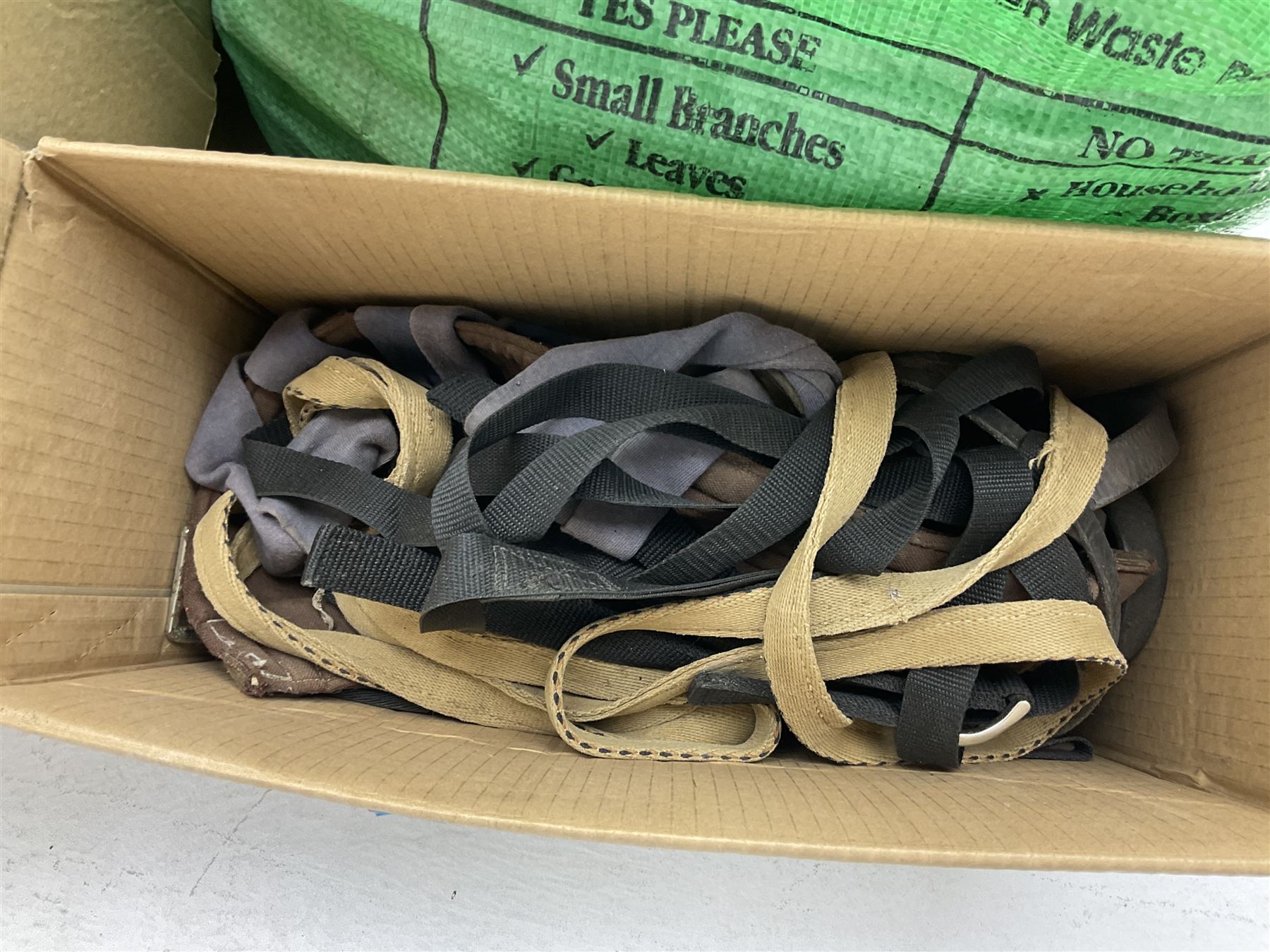 Quantity of horse tack to include bits, bridles, lunging equipment, brushing boots, tail guards, jodpa boots etc  