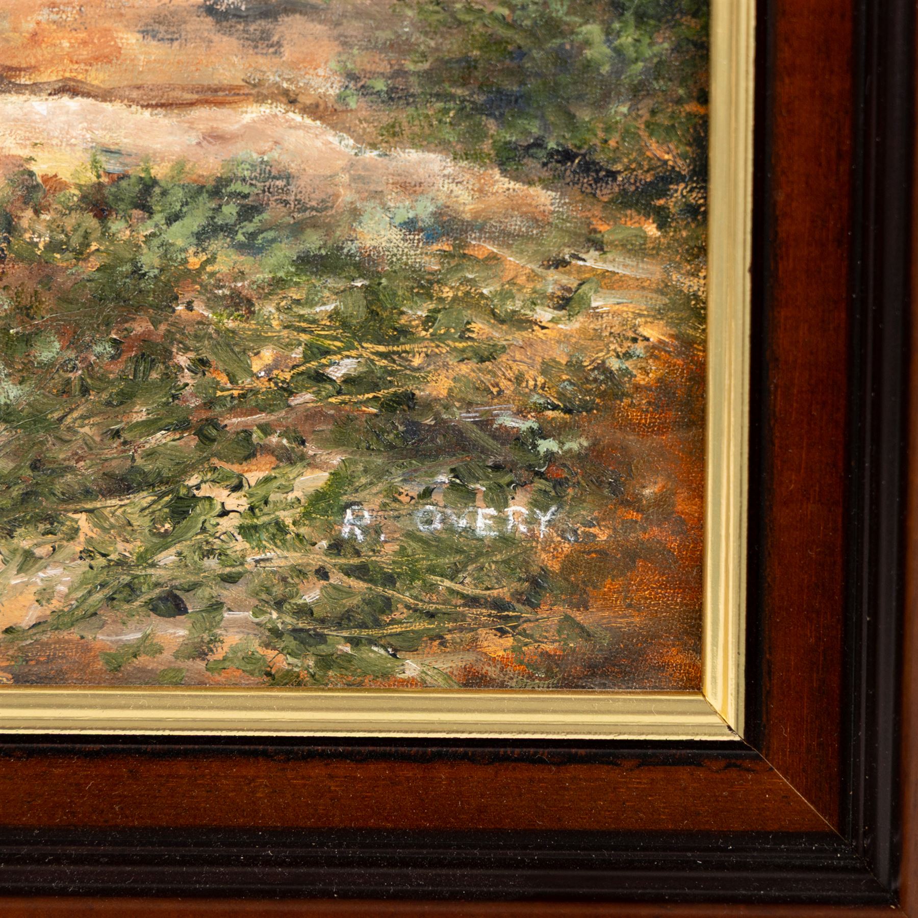 Robert Overy (British 1928-2018): Headland and Bay - Possibly Flamborough and Serene River Landscape, pair of oils on canvas board signed max 29cm x 50cm (2) (one unframed)