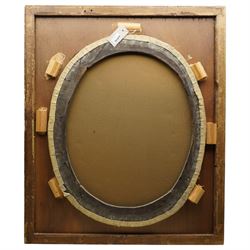 Circle of Michael Dahl (British/Swedish 1659-1743): Portrait of a Lady with Flowers, early 18th century oval oil on canvas unsigned 75cm x 61cm