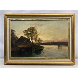 Joel Owen aka Francis E. Jamieson (British 1895-1950): Returning Home, oil on canvas signed 47cm x 72cm 