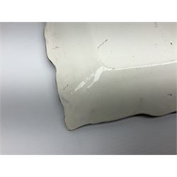 19th century Sunderland pink lustre wall plaque, inscribed 'Behold God will not cast away a perfect man, neither will he help the evil doers', H20cm