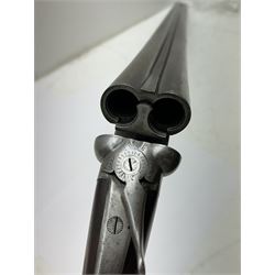 SHOTGUN CERTIFICATE REQUIRED - English 12-bore double trigger side by side double barrel shotgun serial no. 147696 