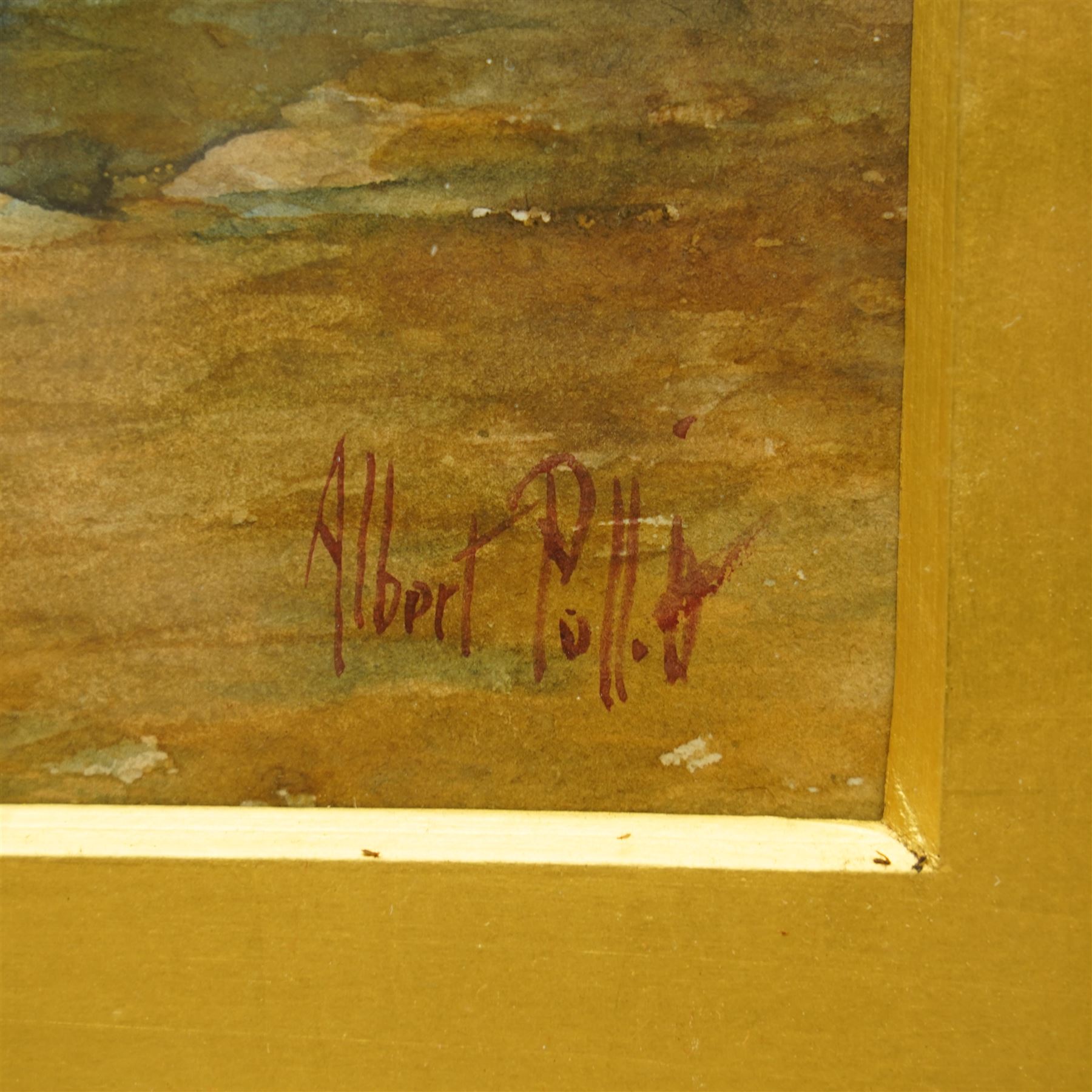 Albert Pollitt (British 1855-1926): Farmstead and Sheep Flock and Castle on the Hill, set three watercolours signed, two dated 1912, max 60cm x 44cm (3)