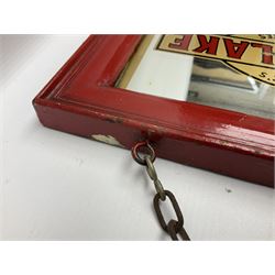 Wills' Gold Flake advertising mirror in painted red frame, H41 cm