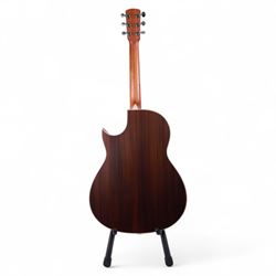Jean Larrivee Tommy Emmanuel signature model C-03R TE acoustic guitar,  serial no. 136610, Florentine cutaway in satin finish, with sitka spruce top, east Indian rosewood back/sides, ebony head face, fretboard and bridge and bone nut and saddle, the  timbers hand selected and interior label signed by Tommy Emmanuel, contained within original Larivee hard case with black plush interior