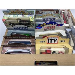 Large collection of Lledo/ Days Gone die-cast models including Antiques Roadshow, Coronation Street, The Darling Birds of May, The Rupert Collection, Heartbeat and others, all boxed (70