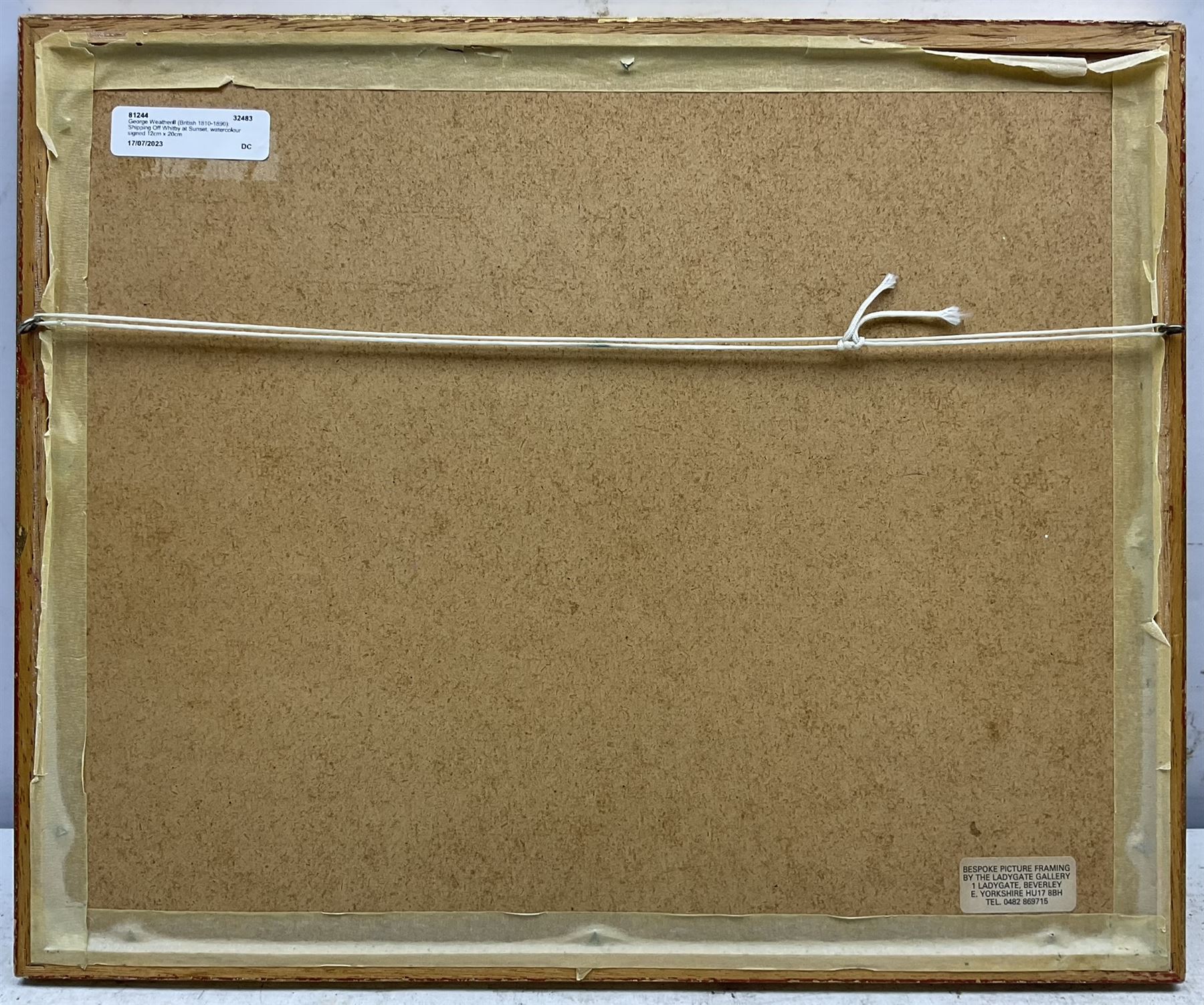 George Weatherill (British 1810-1890): Shipping Off Whitby at Sunset, watercolour signed 12cm x 20cm