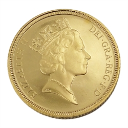 Queen Elizabeth II 1986 gold full sovereign
