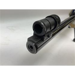 Feinwerkbau, Westinger & Altenburger Germany .22 LR bolt-action target rifle with 67cm barrel, fully adjustable weights and laminated stock, sliding weight rails and vernier rear sight; bi-pod rest at front; No.4225 L123.5cm overall SECTION 1 FIRE-ARMS CERTIFICATE REQUIRED       

