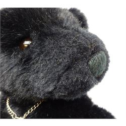 Steiff Replica 1903 Classic teddy bear, the golden mohair body with press squeaker and card tag No.000201 H21