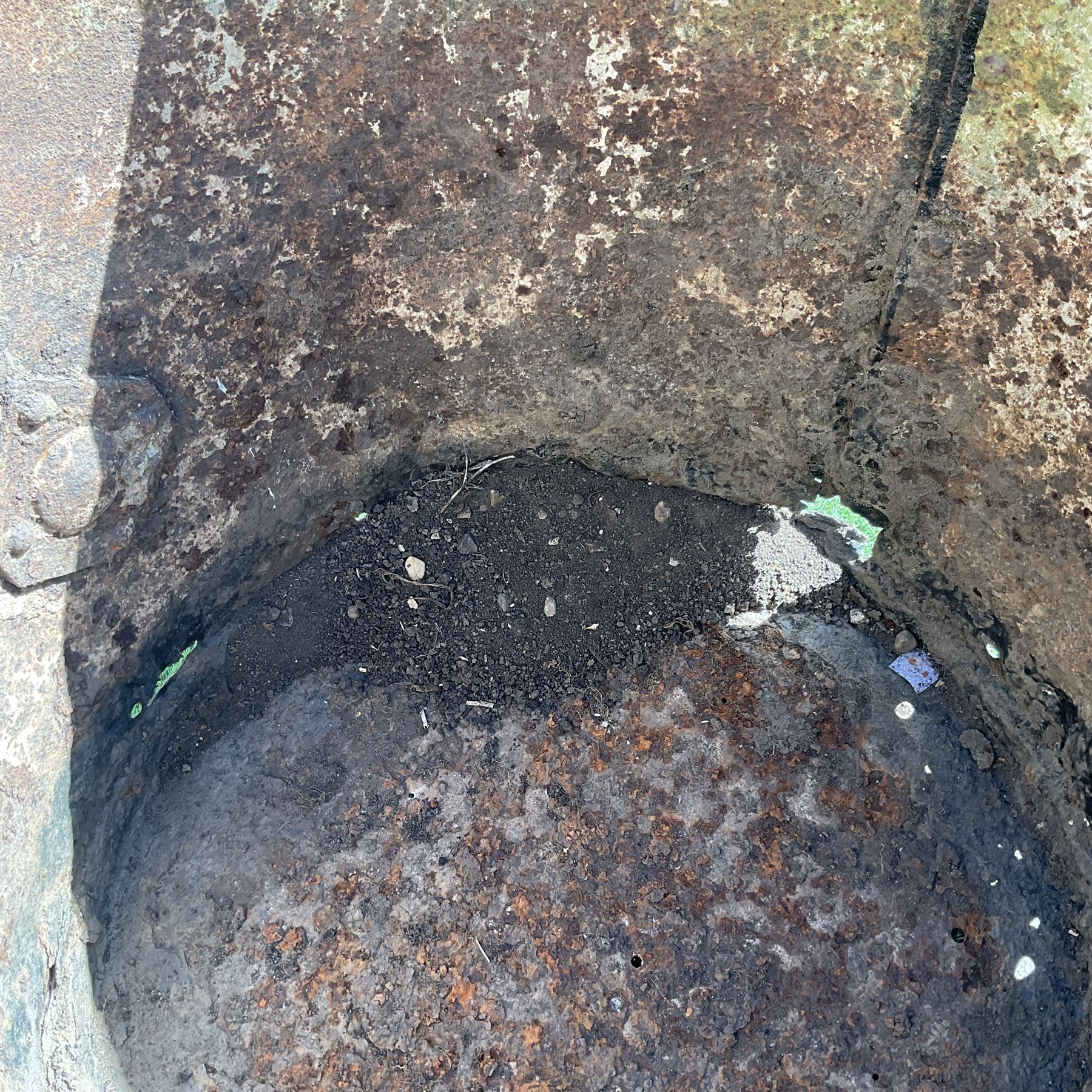 19th century large riveted steel smelting pot crucible  - THIS LOT IS TO BE COLLECTED BY APPOINTMENT FROM DUGGLEBY STORAGE, GREAT HILL, EASTFIELD, SCARBOROUGH, YO11 3TX
