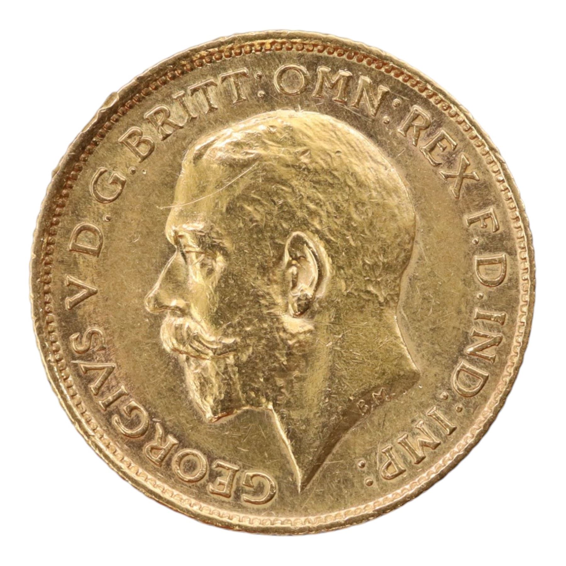 King George V 1912 gold half sovereign coin
