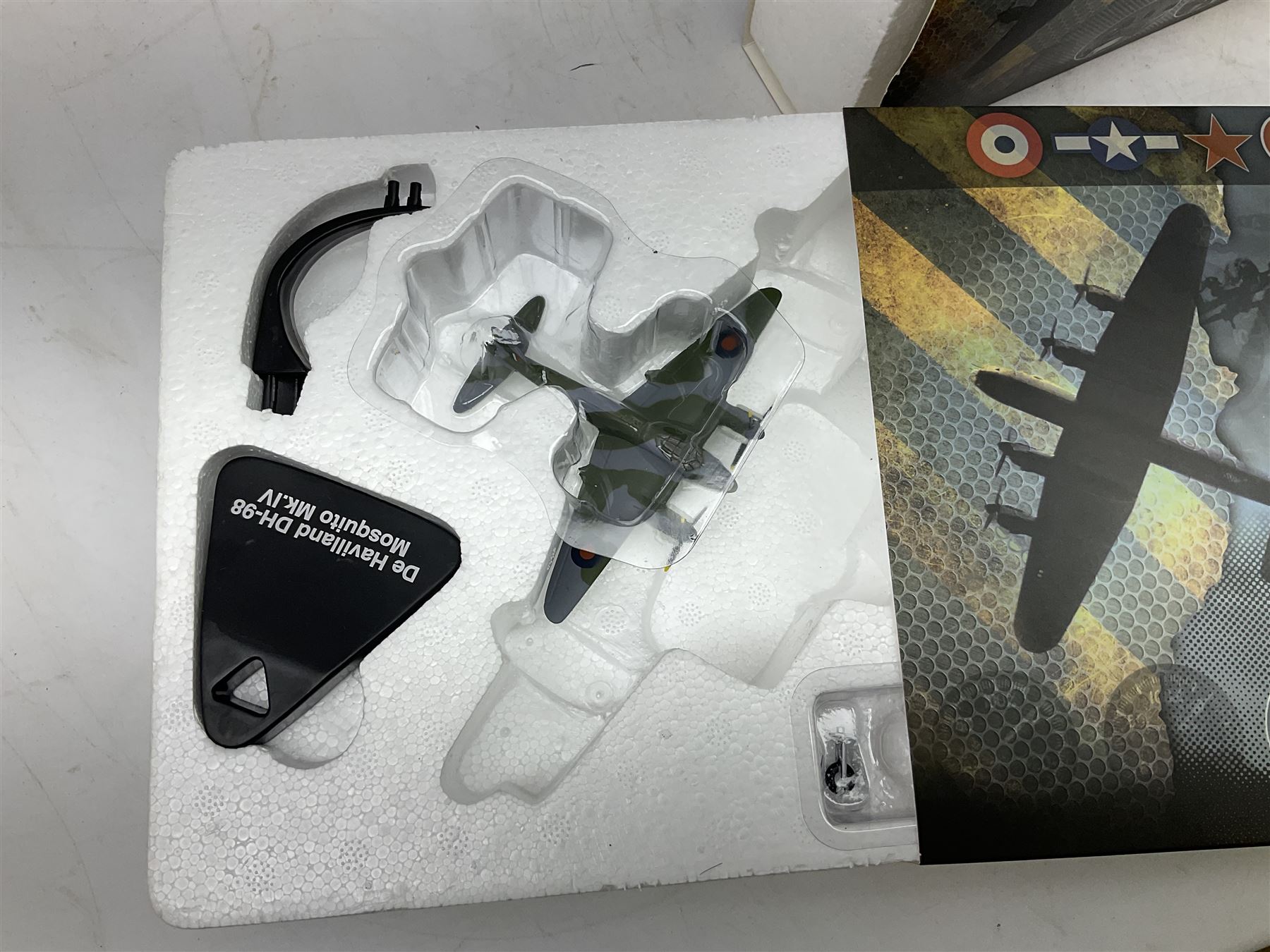 Nineteen Atlas Editions die-cast models of aircraft; to include Douglas Dakota C-47, Forke Wulf, Handley Page Halifax, De Havilland DH-98 Mosquito Mk.IV, etc and two others similar by IXO Models; all boxed (21)

