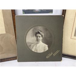 WWI bronze death plaque to Edwin Smith, together with two tankards presented to E.Smith and photographs of his family  