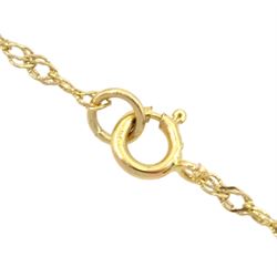 9ct gold diamond pendant necklace