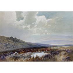 Frederick John Widgery (British 1861-1942): Moorland Scene, watercolour signed 36cm x 52cm