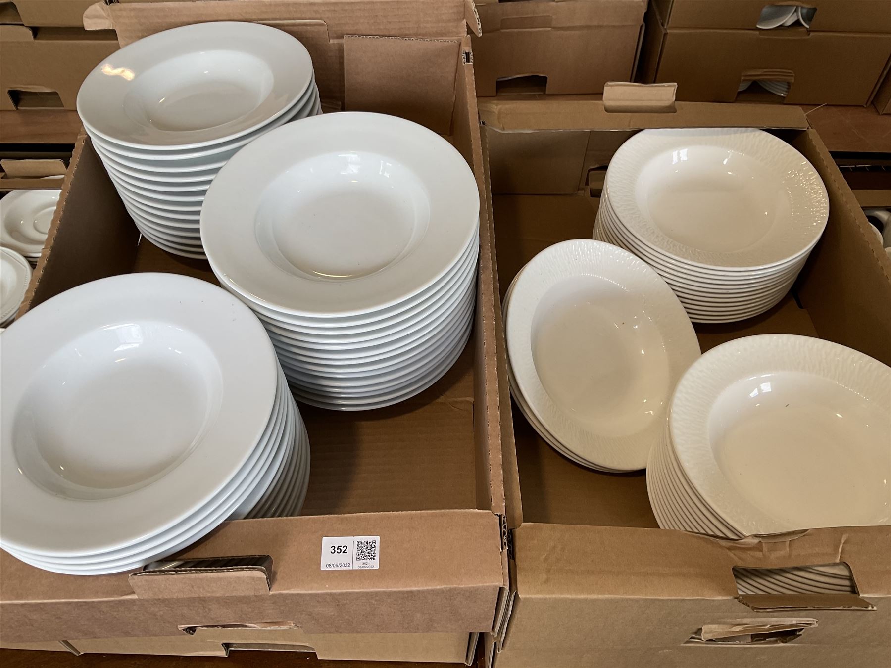 Quantity of bowls, shell bowls in three boxes- LOT SUBJECT TO VAT ON THE HAMMER PRICE - To be collected by appointment from The Ambassador Hotel, 36-38 Esplanade, Scarborough YO11 2AY. ALL GOODS MUST BE REMOVED BY WEDNESDAY 15TH JUNE.