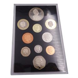 The Royal Mint United Kingdom 2012 proof coin set, cased with certificate