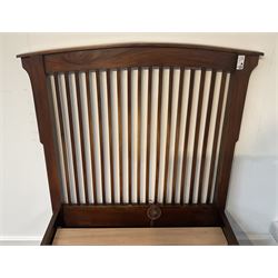 Hardwood vertical latted 3' single bedstead
