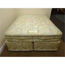  5' king size divan bed with Nu-Sleep  mattress, W152cm, H68cm, L196cm  