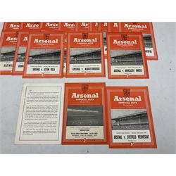 Arsenal F.C. - thirty home programmes for 1951/52 (7) & 1952/53 (23) including Division One, F.A. Cup, London Football Association Challenge Cup, Charity Match, Friendly Match and one duplicate (30)