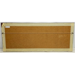 After Samuel and Nathaniel Buck (British 18th century): 'The South Prospect of Scarborough', colour print pub. 1977, 33cm x 85cm