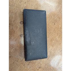 Set of twelve 1920s silver novelty cocktail sticks, modelled as swords, hallmarked Mappin and Webb, Sheffield 1929, contained within tooled leather case