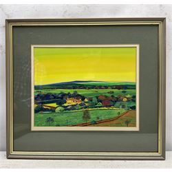 Pamela Derry (British 1932-2002): 'Forgotten and Overgrown', oil on board signed, titled on gallery label verso 22cm x 34cm; Helen Pollock (New Zealand 1945-): 'October', gouache signed, titled and dated 1981 verso 23cm x 29cm (2)