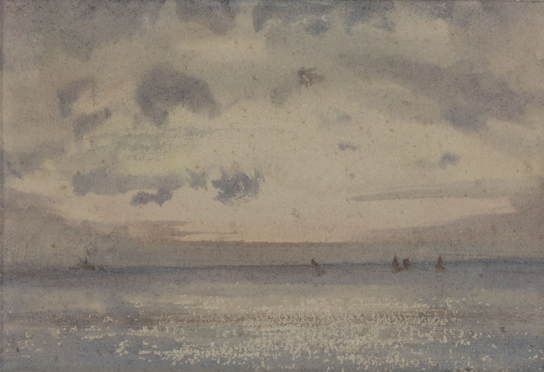 Henry Scott Tuke RA RWS (British 1858-1929): 'An Evening Sky', watercolour signed, titled verso (within the frame) 8cm x 12cm
