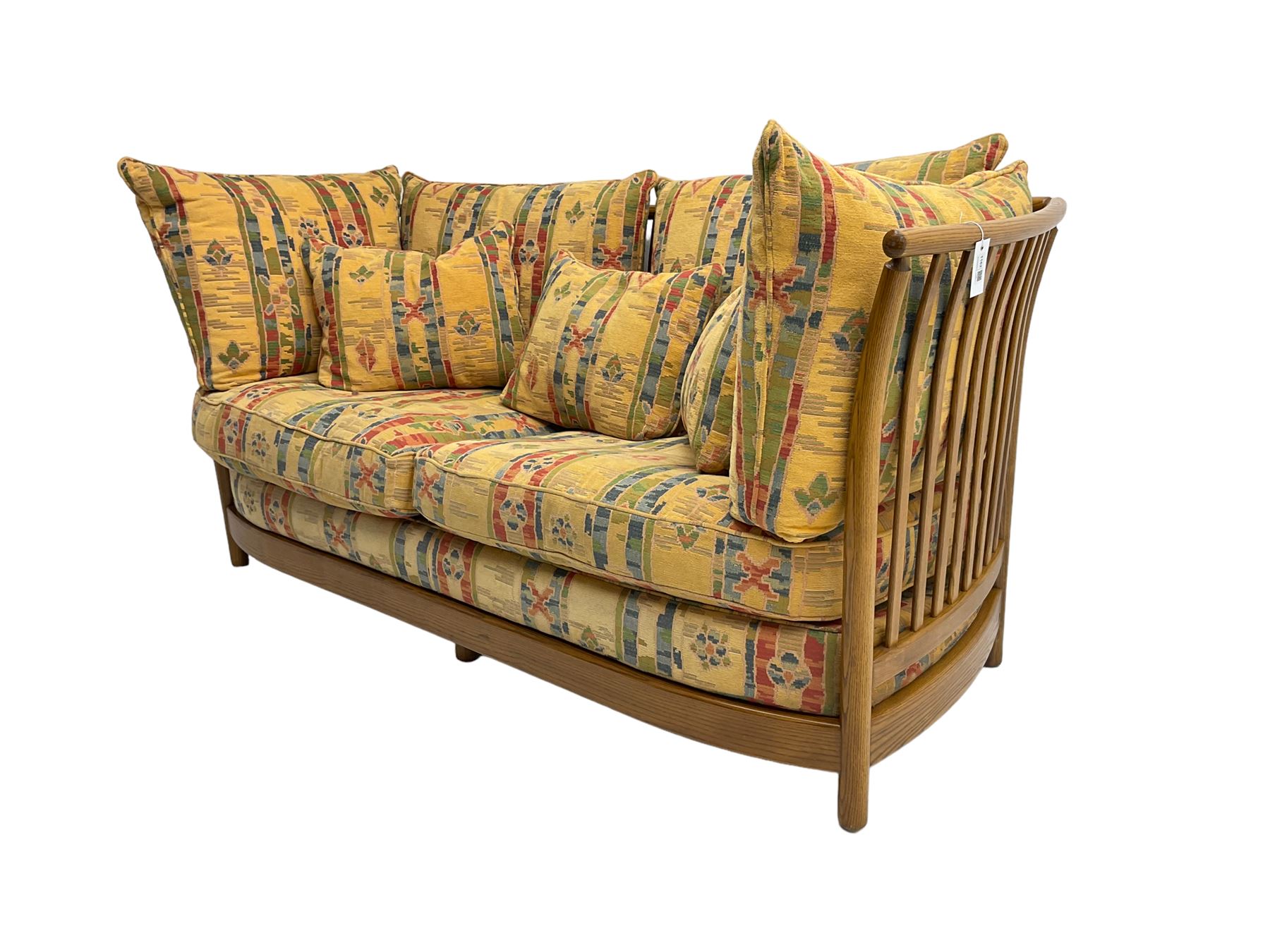 Ercol 'Renaissance' two seat sofa, loose cushions upholstered in