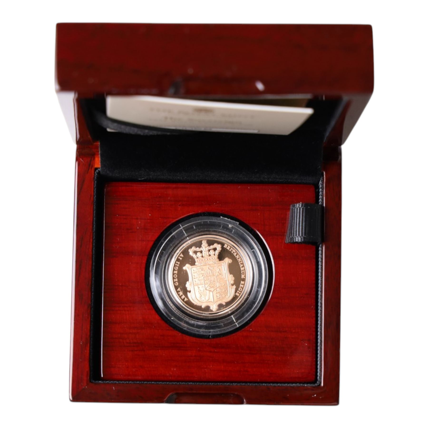 King Charles III 2025 'Shield' rose gold proof full sovereign coin, cased and boxed with certificate