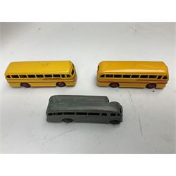 Dinky - fifteen unboxed and playworn/repainted buses including two BOAC coaches, Atlantean Bus, three double decker buses, Observation coach, four Leyland Royal Tiger coaches, AEC Single deck bus etc (15)