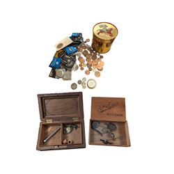 Collection of Great British and World coins, including 0.997 silver Laxmi Ganesh Krishiiam...