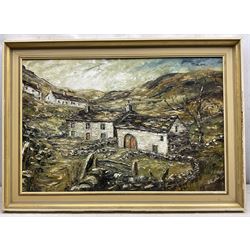 M Yeadon (Northern British Contemporary) 'Lakeland Cottage at Silverdale - Westmorland' and 'Farm in Swaledale', pair oils on board signed, titled verso 50cm x 75cm (2)