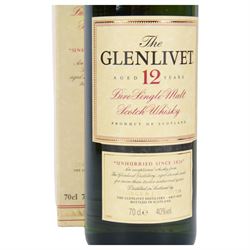 Mixed single malt Scotch whisky, comprising Glenlivet 12 year old, Famous Grouse 10 year old, Glen Grant 5 year old and Glenfiddich Special Reserve, various contents and proof, all with original boxes   