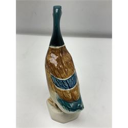 Beswick Champion of Champions Hereford bull figure no 1360, Beswick Norman Thelwell An Angel on Horseback no 2704A, and three other Beswick figures to include Arab Bay horse, Mallard and Comical Duck Family, all with printed or impressed marks beneath, largest H17.5cm