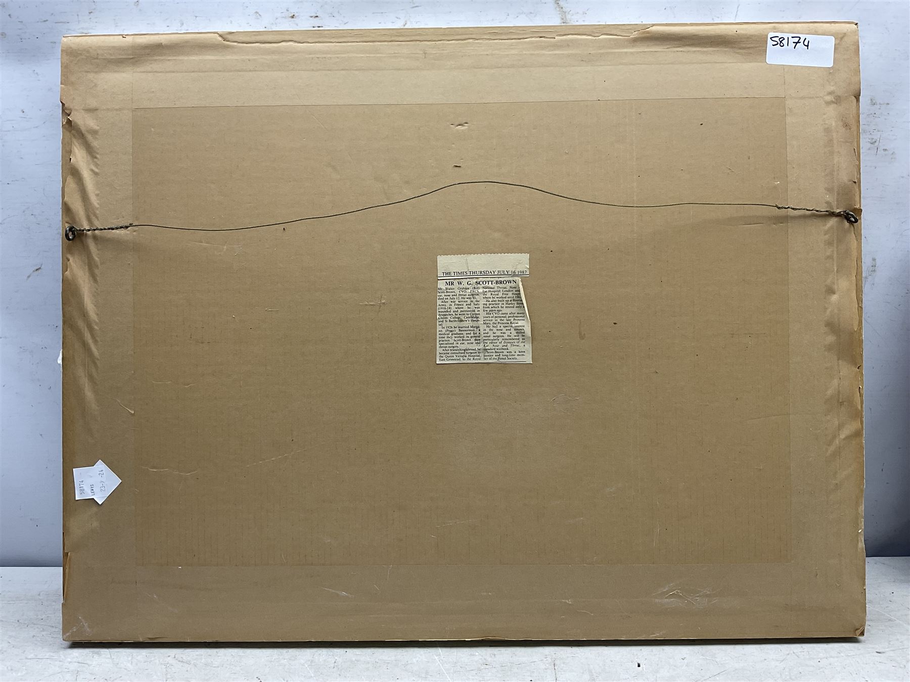 Walter Graham Scott-Brown (British 1887-1987): View Across the Thames, pastel signed in pencil 36cm x 54cm