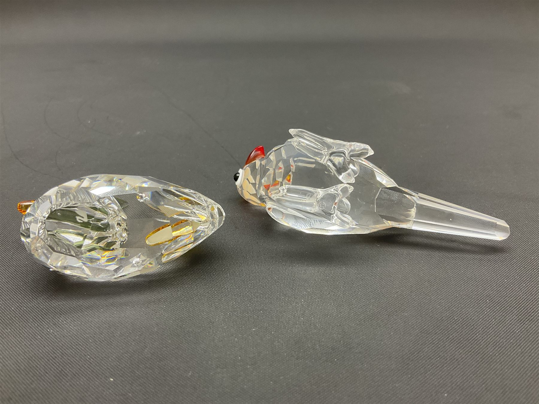 Fourteen Swarovski Crystal bird figures, to include toucan, mandarin duck, swans, parrot, cranes etc 