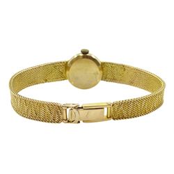 Omega ladies 9ct gold manual wind wristwatch, Cal. 484, on 9ct gold bracelet, both hallmarked London 1966