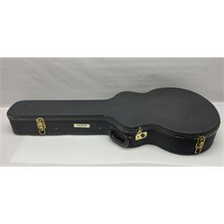 American Gretsch Super Chet semi-acoustic guitar, 1960s/70s, with 'pots' on scratch plate, serial no.5 2071, L111cm overall;  in original hard carrying case  