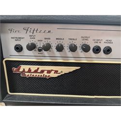 Ashdown Engineering Five Fifteen Mini Rig bass guitar amplifier head, serial no. 2011116351, with speaker cabinet, head H20cm, W44cm, cab H60cm, W44cm
