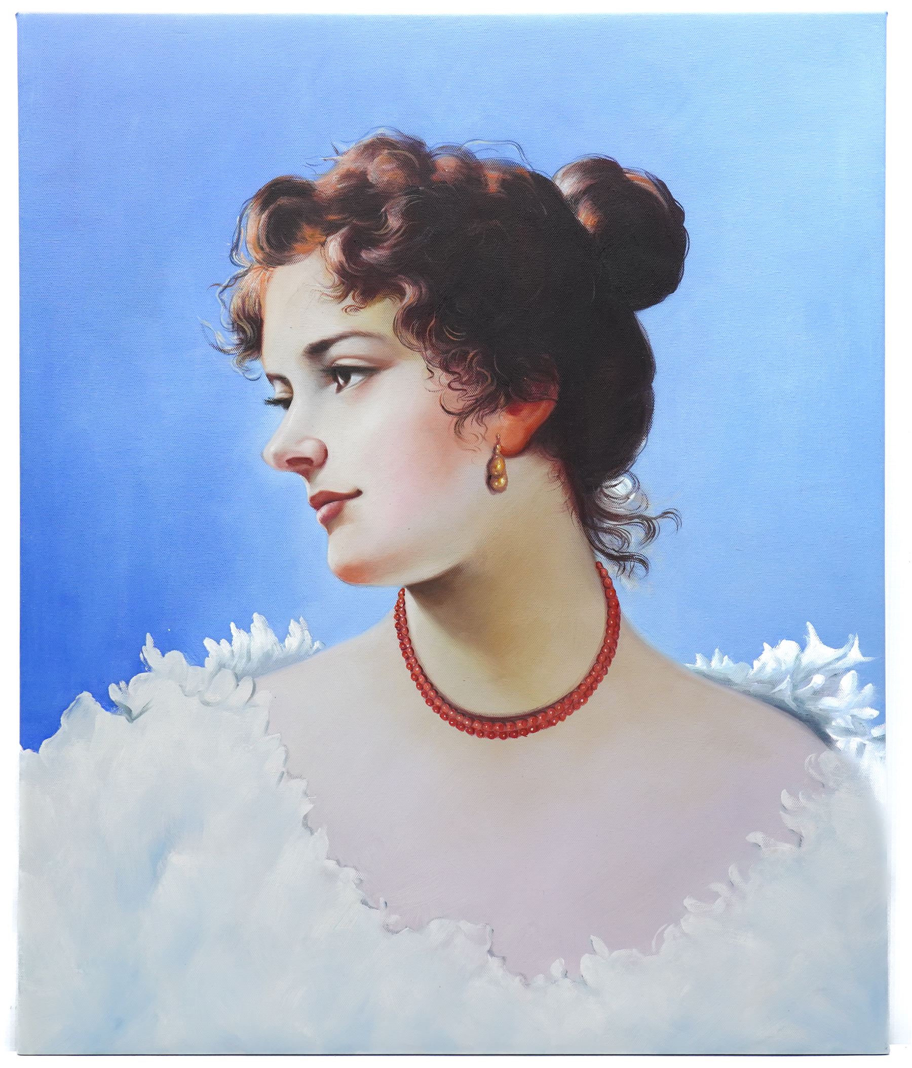 After Eugene de Blaas (Italian/Austrian 1843-1931): Portrait of a Lady, oil on canvas unsigned 61cm x 51cm (unframed)