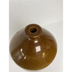 Large stoneware flagon, together with two hydrometers, wine holder and other similar items, flagon H48cm