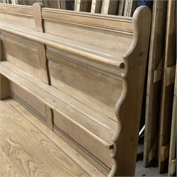 Ercol - light elm and beech dresser, two heights plate rack over double cupboard, two panelled doors enclosing shelves and drawers - THIS LOT IS TO BE COLLECTED BY APPOINTMENT FROM THE OLD BUFFER DEPOT, MELBOURNE PLACE, SOWERBY, THIRSK, YO7 1QY