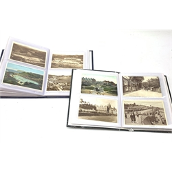 Two albums containing a collection of approximately one hundred and fifty postcards of local interest, scenes of Scarborough, Bridlington, Robin Hood’s Bay, Hornsea, Whitby, Filey, etc. 
