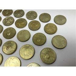 Twenty-eight Queen Elizabeth II old style two pound coins, including 1994 'Bank of England' etc